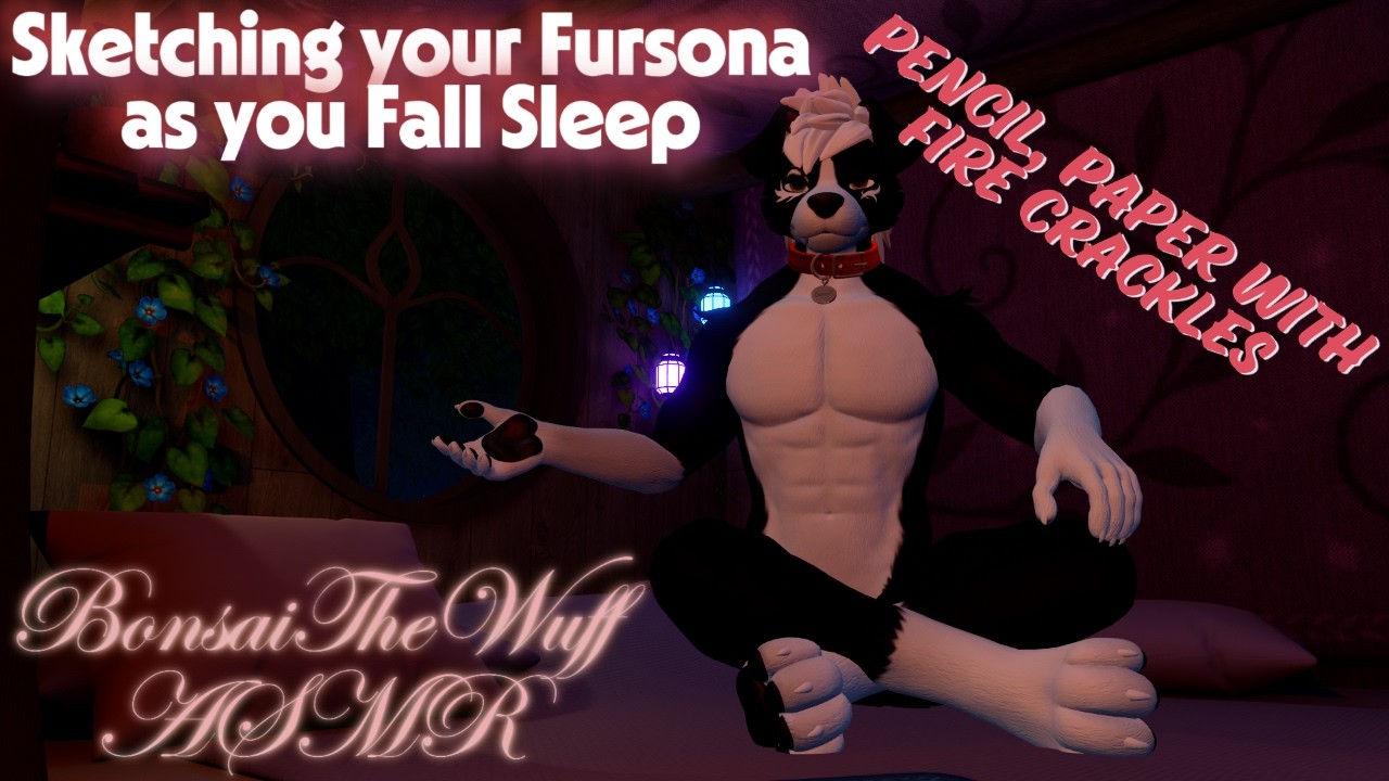 {Furry ASMR} Drawing and Sketching Your Fursona As You Sleep (Pencil and Paper, Fireplace, Flirting)