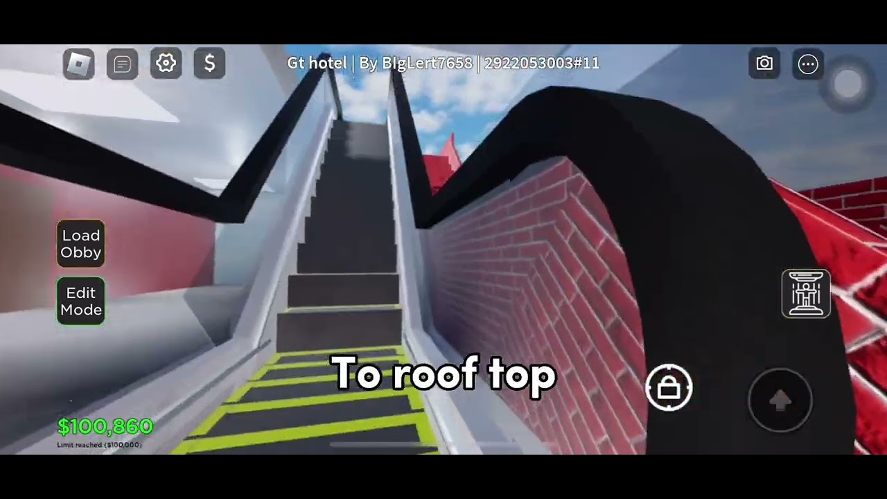 My handmade escalator and travelator in obby creator Roblox