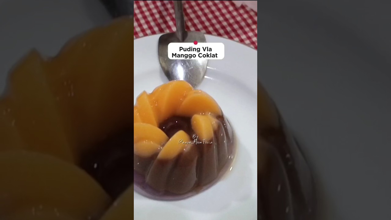 Puding Vla Mangga Coklat #food #reseppuding #shorts