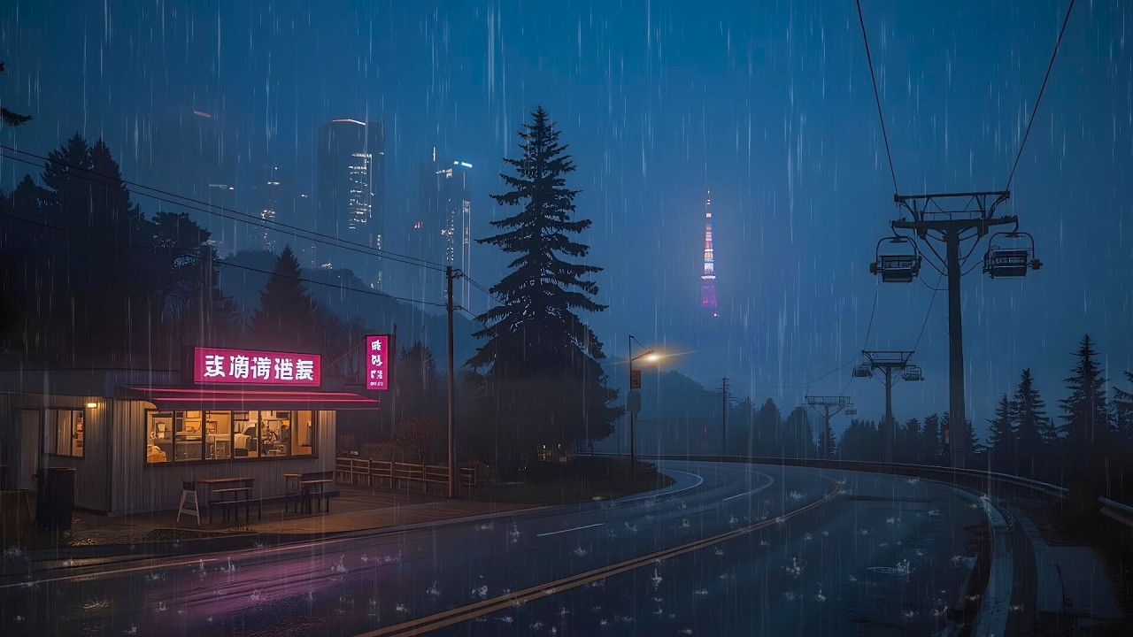90s Nostalgia Rainy Tokyo Night ☕ Café Lofi Beats to Study & Sleep — Tune In