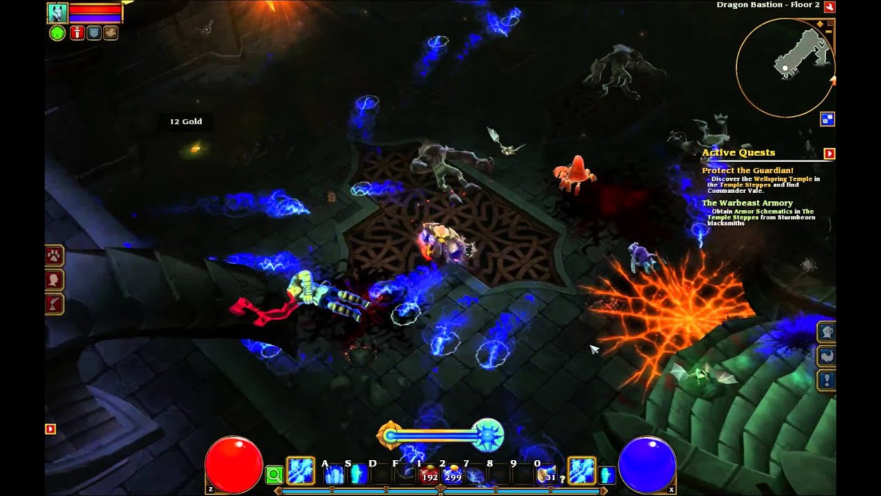 Torchlight 2 embermage lv100 ng5 thunderbolt build gameplay