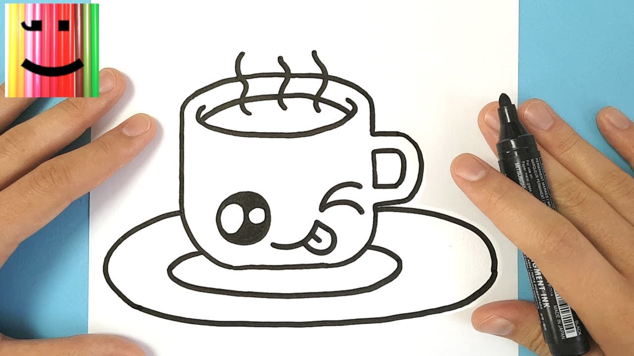 COMMENT DESSINER UNE TASSE DE CHOCOLAT CHAUD KAWAII - TUTO DESSIN