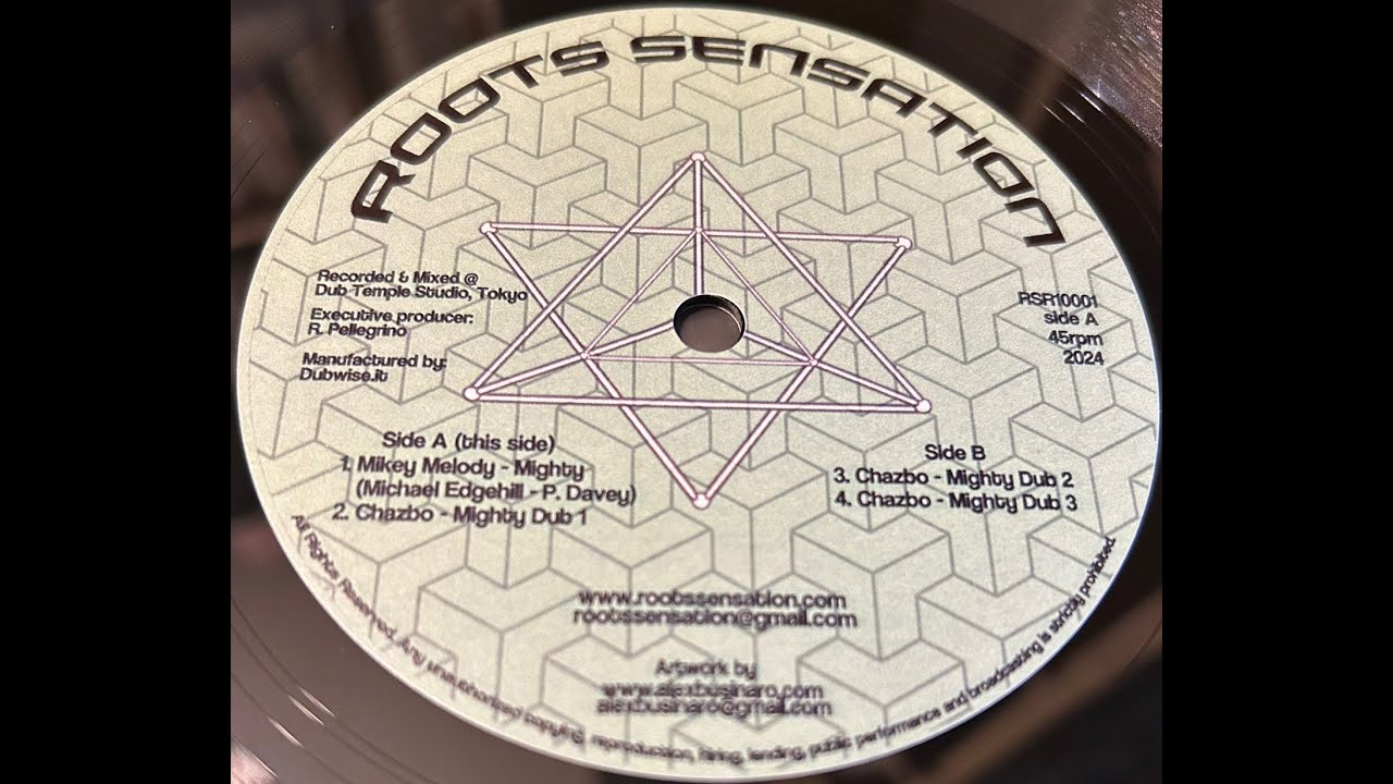 Limited Hand Cut Poly Dubplate-Roots Sensation-10"-Mighty / Mikey Melody - Chazbo Dubwise