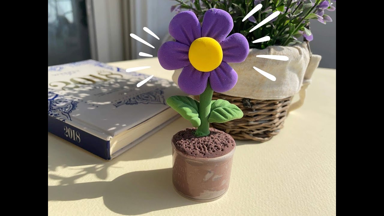 اشكال بالصلصال الفوم  🌸عمل ورده🌸 |  ideas Foam clay