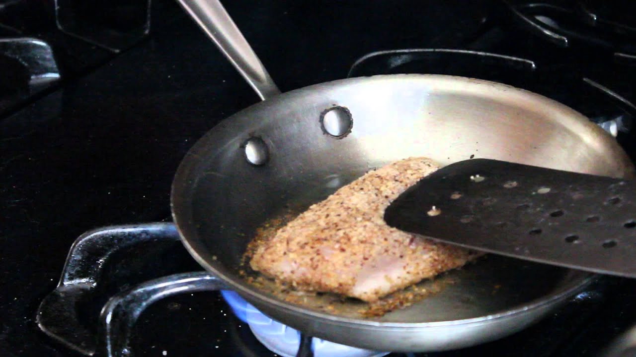 Cooking a skin-on whitefish filet