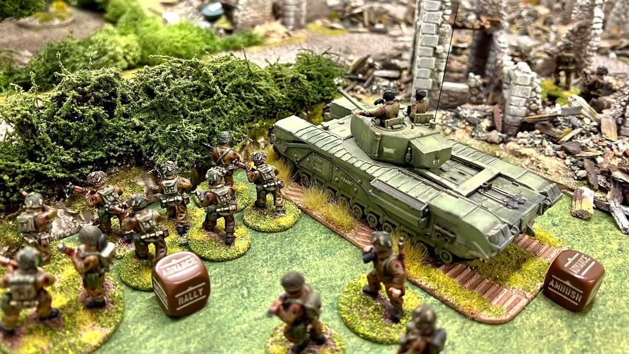 Bolt Action Battle Report British v German Normandy 1944 Crossing the River Lordel
