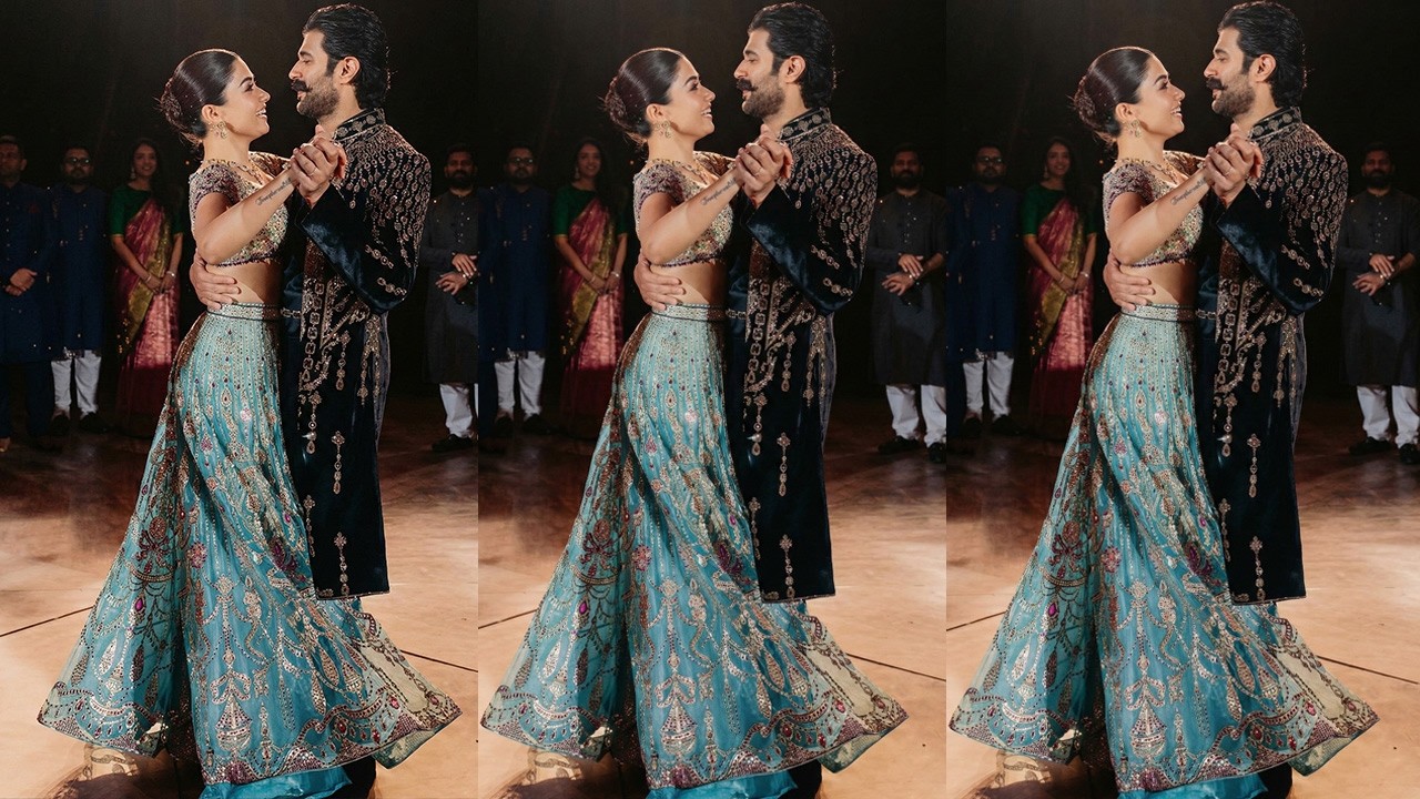 Rashmika Mandanna’s romantic Dance with Vijay Deverakonda at her grand Reception Ceremony!❤️