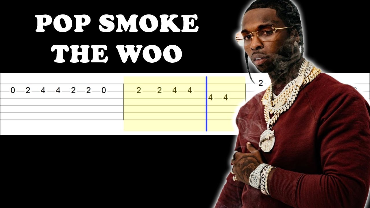 Pop Smoke - The Woo ft. 50 Cent, Roddy Ricch (Easy Guitar Tabs Tutorial)