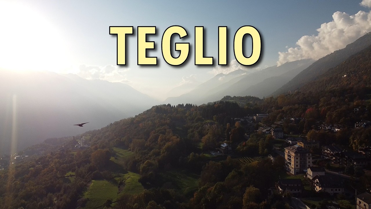 Teglio im Veltlintal: Drohnenflug im Herbst 2024