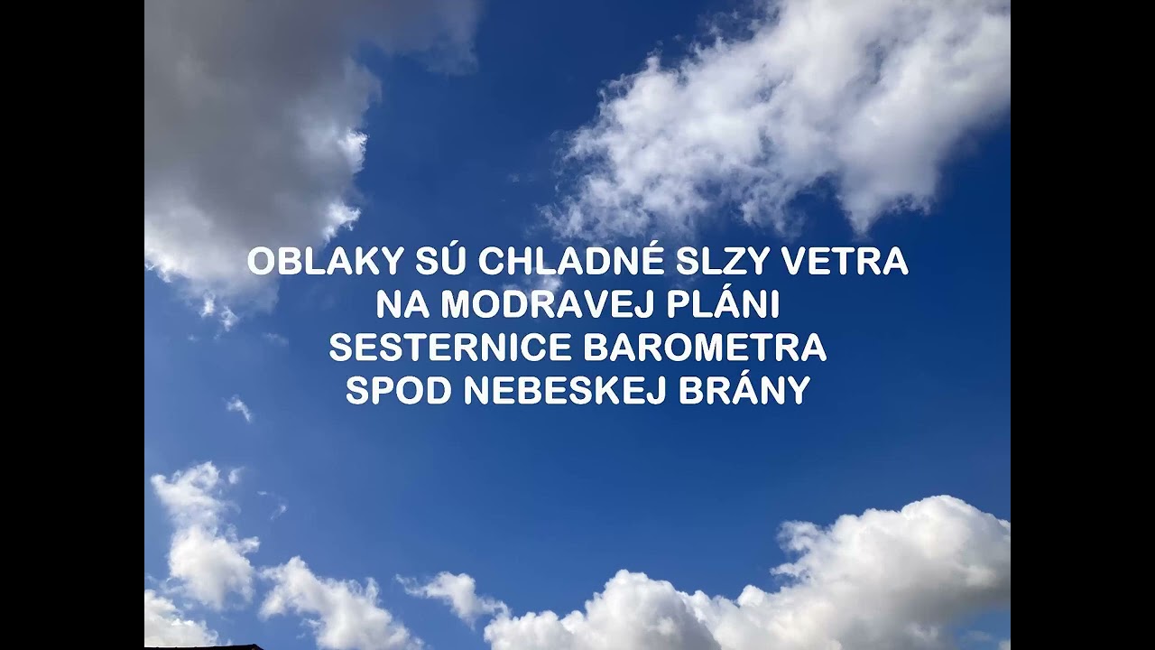 Jana Andevska  -  Oblaky (Lyric video)