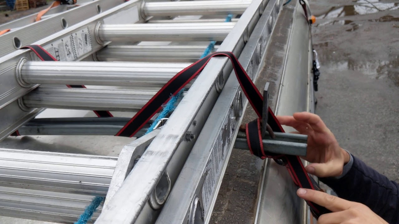 Mitch - securing a ladder for transport