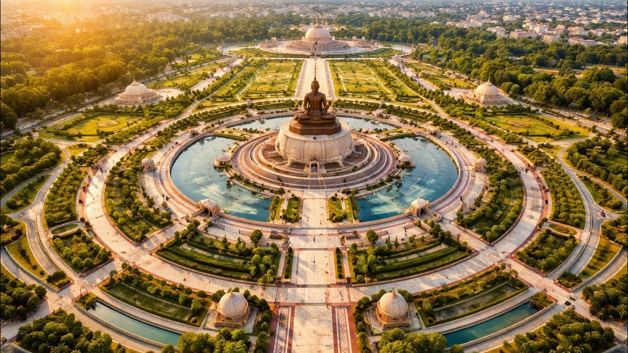 New Park Lucknow Rashtriy  Prerna sthal teen Murti 24 dec 2025 PM Modi dwara Kiya Gaya udghatan