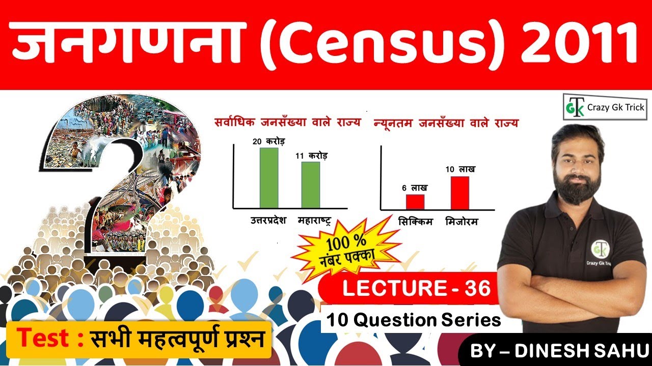 Indian Geography : भारत की जनगणना 2011 | Census 2011 | By Dinesh Sahu Sir | Crazy Gk Trick