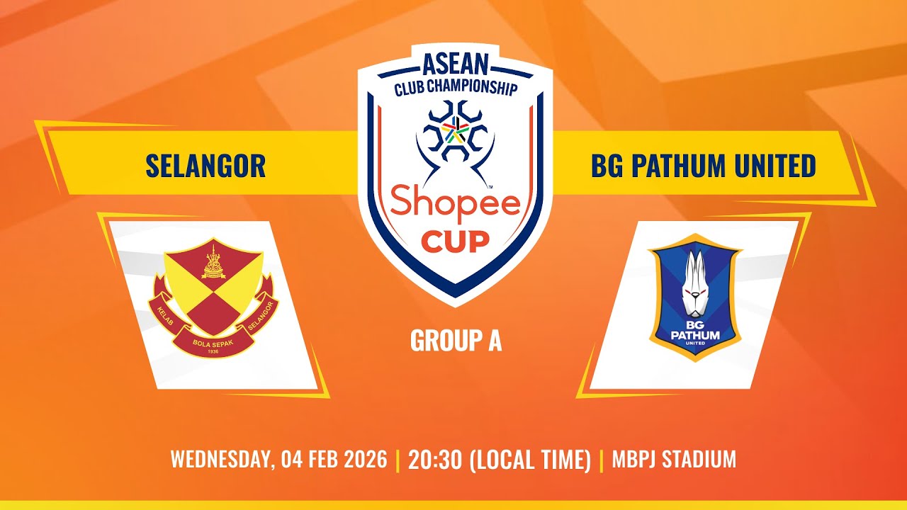 LIVE | Selangor (MAS) vs BG Pathum United (THA) | #ShopeeCup 2025/26 Group Stage