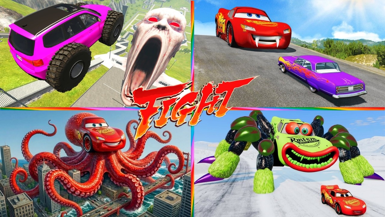 Scp 096 Mcqueen😈 Monster Mcqueen🤯 Octopus Mcqueen🔥 Spider Mcqueen🕷️
