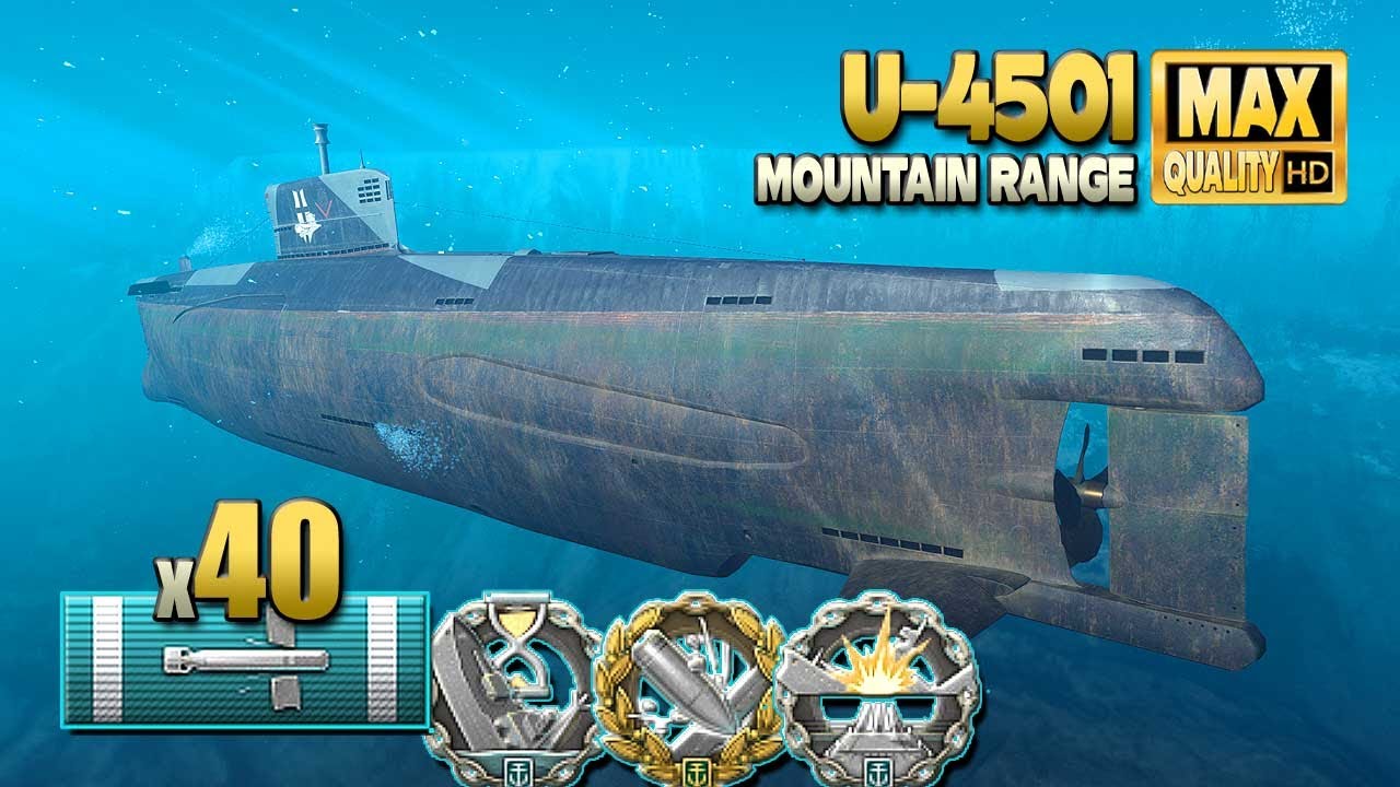 Подводная лодка U-4501: 40 торпедных попаданий на карте 