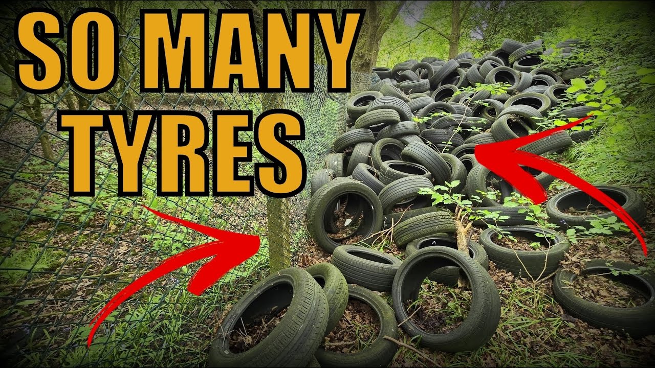 Hundreds Of Fly Tipped Tyres & Cannabis Farm Remains Hidden By Jaguar Landrover Factory, Liverpool