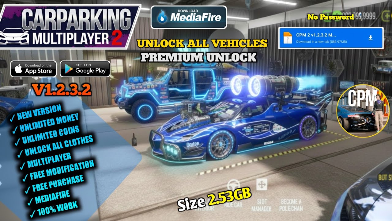 Car Parking Multiplayer 2 Mod Apk Последняя версия 1.2.3.2 2026 - Неограниченные деньги и разблок...