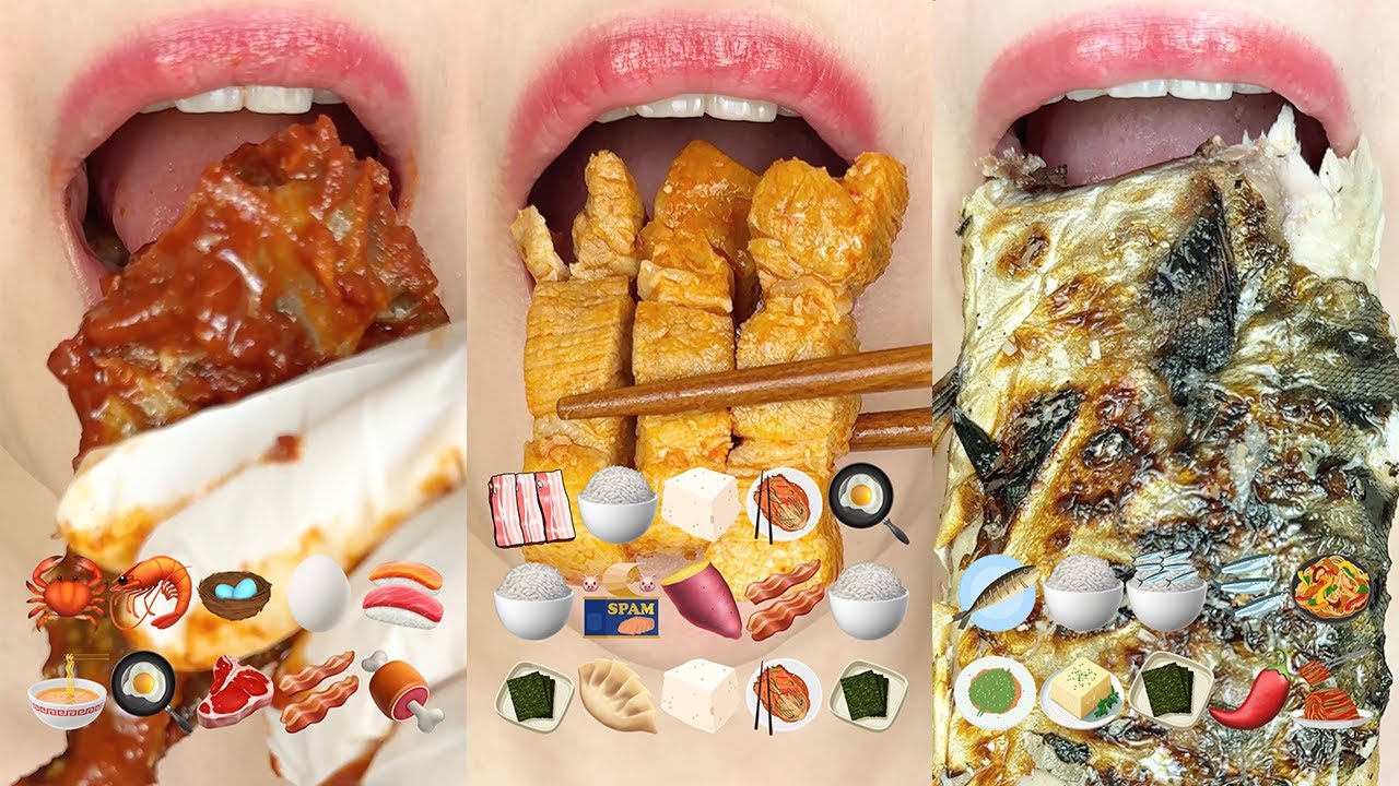 asmr KOREAN HOME MEAL FOOD COMPILATION 집밥 먹방 모음집 MUKBANG eating sounds