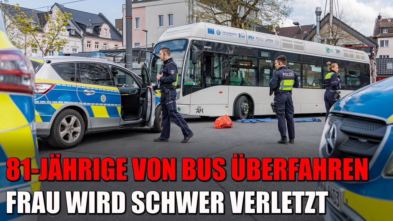 Fu&szlig;g&auml;nger wird von Bus &uuml;berfahren und schwer verletzt am Busbahnhof Bergisch Gladbach | 20.04.2023