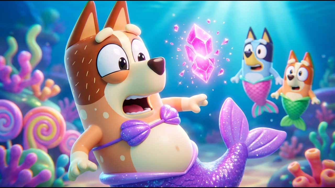 What Is Hiding In The Drowning Abyss? Mermaid Bluey Must Rescue Chilli! 😱 | 3D Animation
