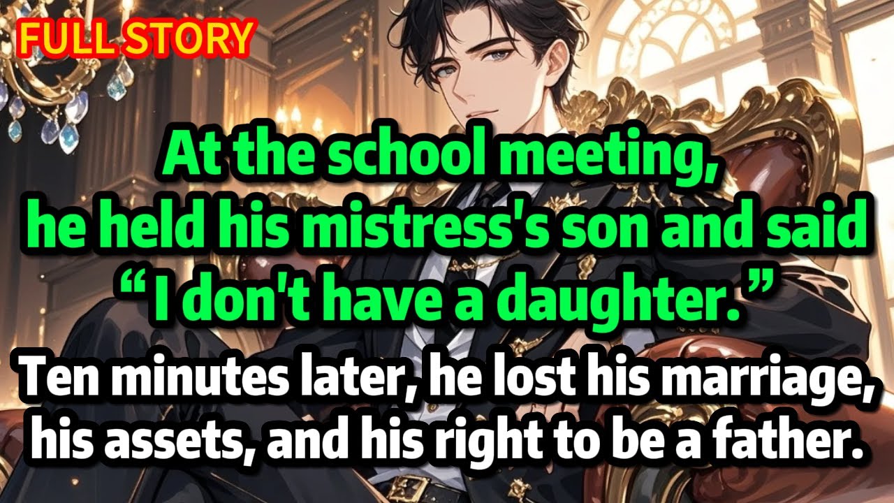He held his mistress’s son and said, “I don’t have a daughter.”he lost his marriage and his assets.