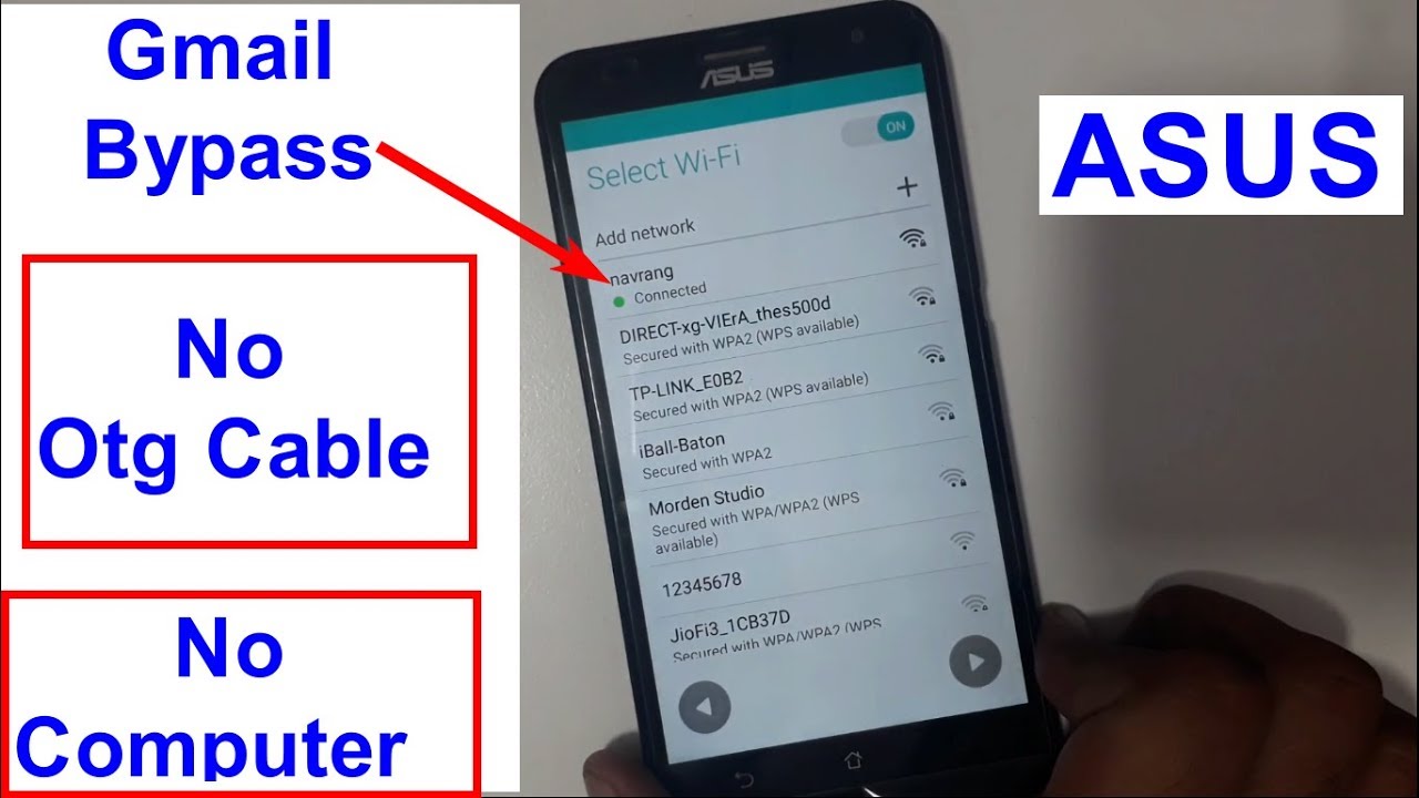 Asus Google Account Verification  Google Lock Gmail Bypas FRP RESET