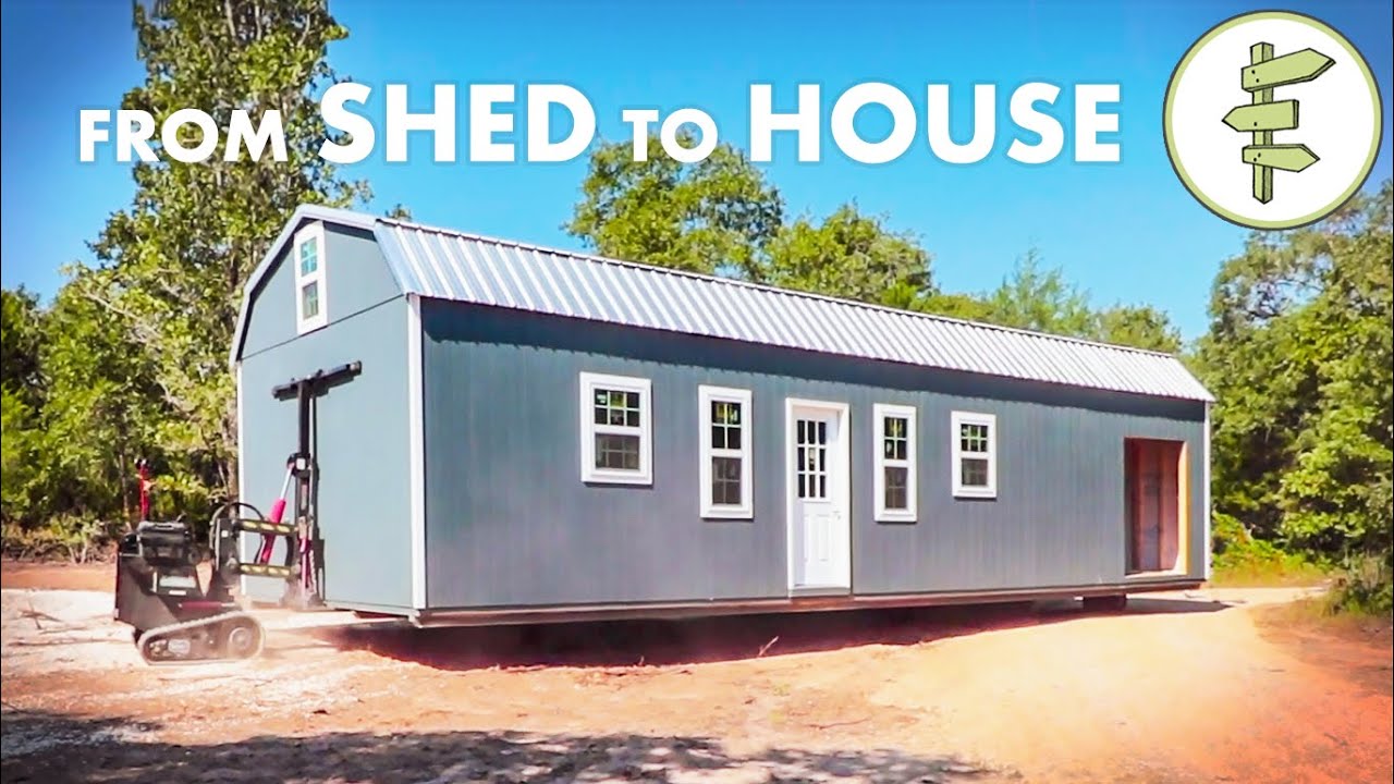 Family of 6 Living in a SHED Converted Into a Tiny Home & Homesteading