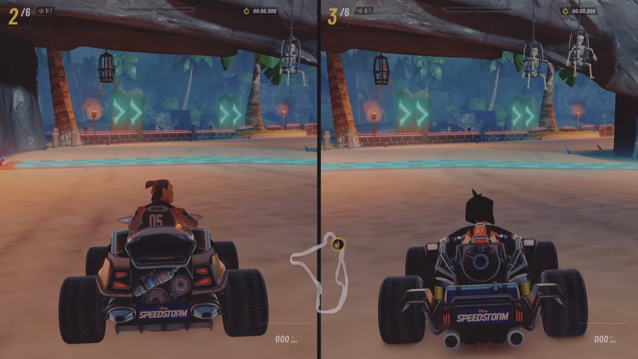 Disney Speedstorm 2-Player Split Screen Co-Op PS5 Gameplay