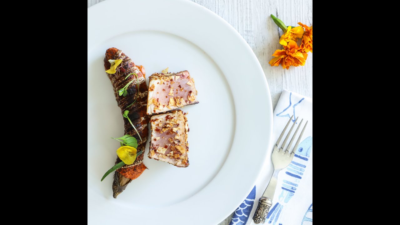 Alalunga panata, melanzana al forno e salsa di pomodoro | Ricetta Gourmet | Saporie