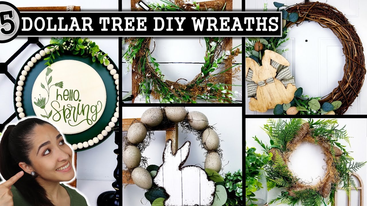 BEST DOLLAR TREE | EASTER AND SPRING WREATH IDEAS | Farmhouse DIY Wreaths
