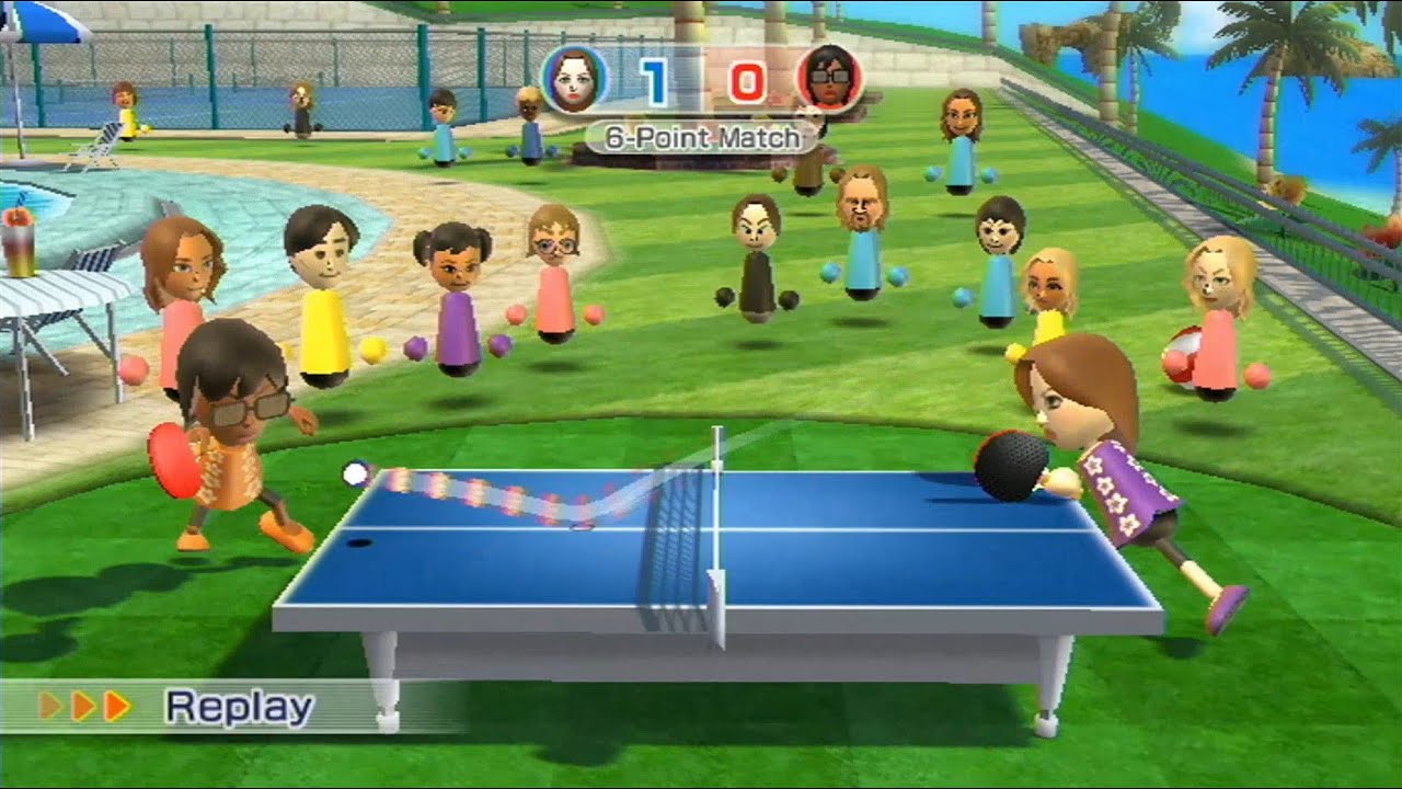 Wii Sports Resort - Table Tennis (Match All Stamps Skill 0 - Champion & Return Challenge All Stamps)