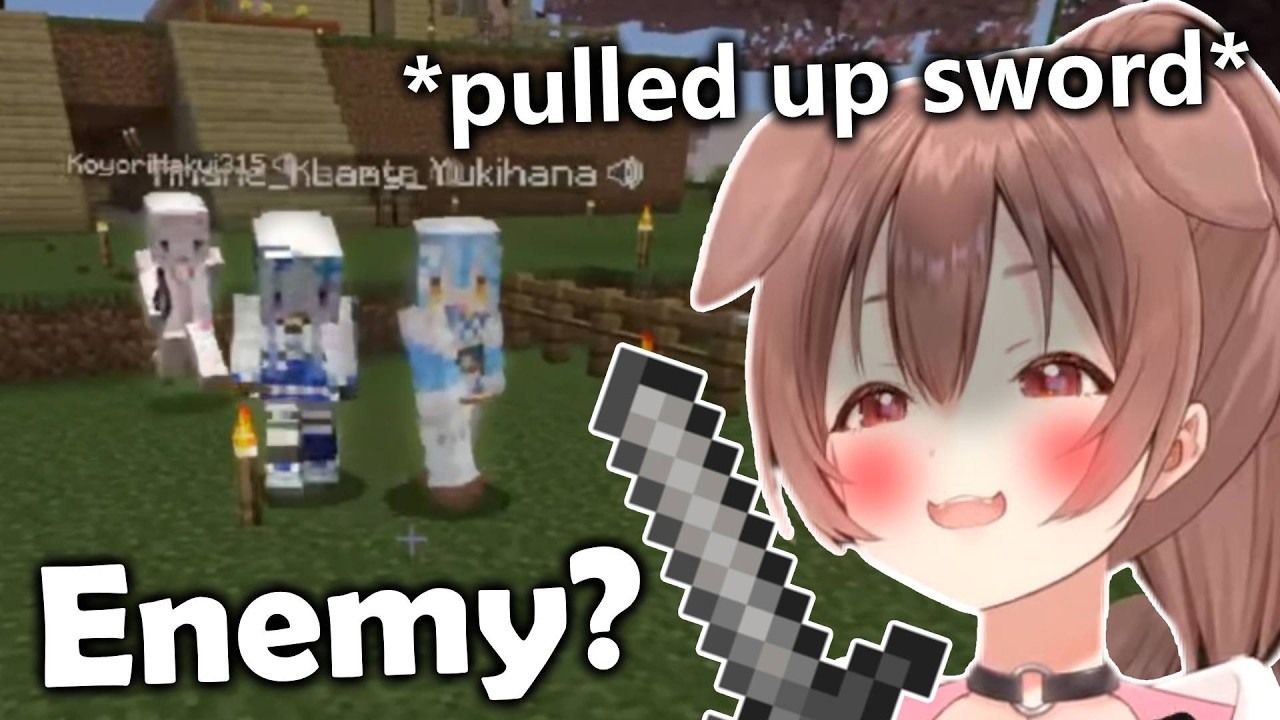 Korone’s Cozy Date Gets Interrupted and Immediately Pulled Out Sword 💀🗡️ (Minecraft New Server)