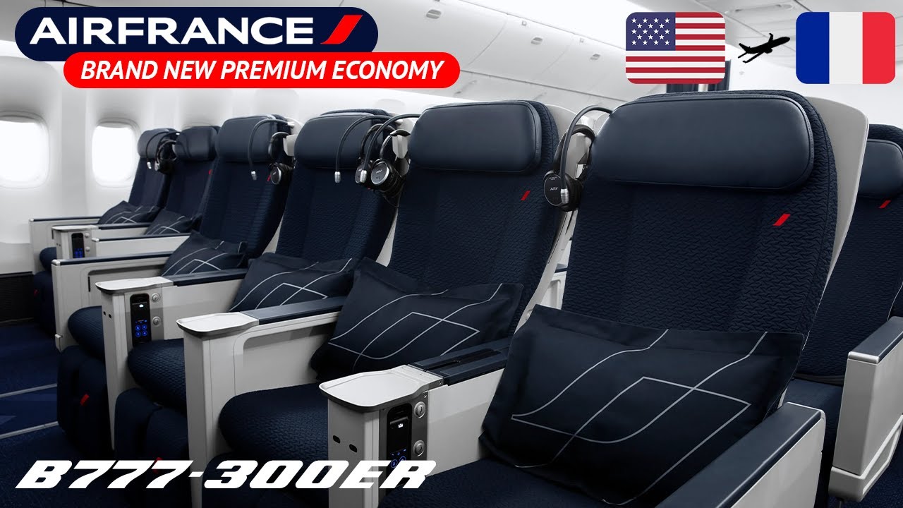 BRAND NEW Air France Premium Economy on the 777-300ER from New York to Paris