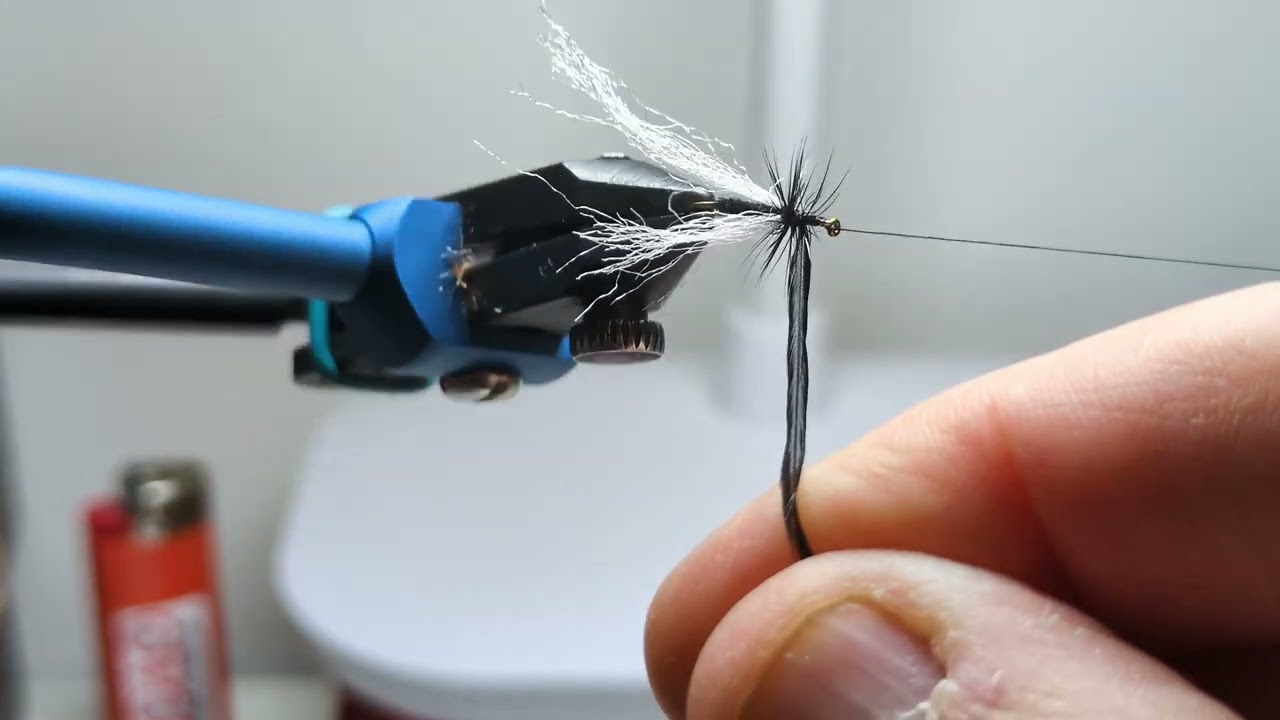 How to Tie a simple Black Fly for Grayling &ndash; Fly Tying Tutorial.