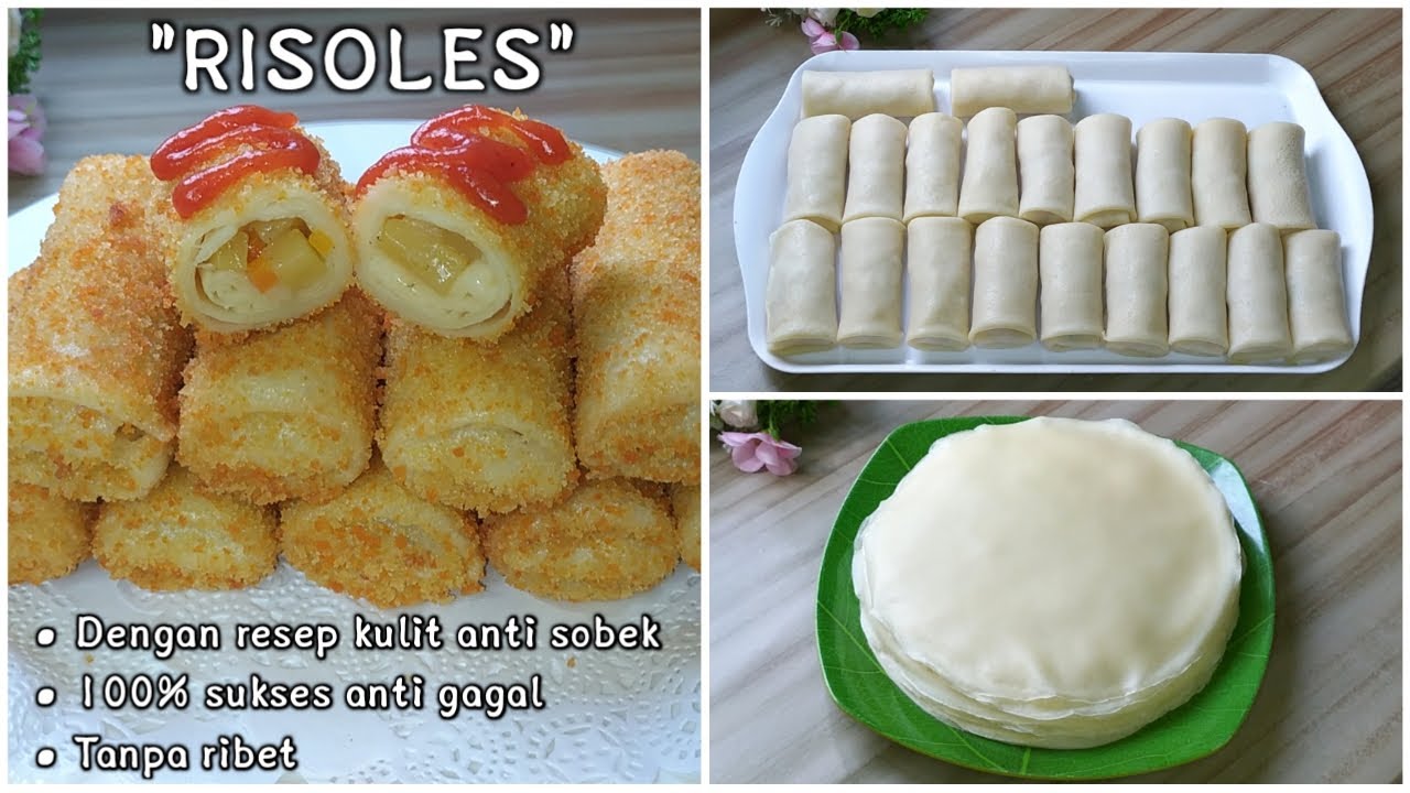RESEP RISOLES DENGAN KULIT ANTI SOBEK & PECAH || 100% Berhasil Untuk Pemula | Wajib Coba👍
