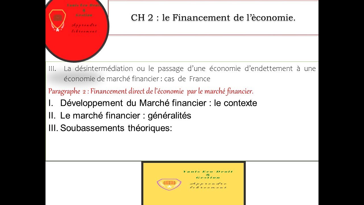 Financement de l’économie  (épisode 3: Financement direct 