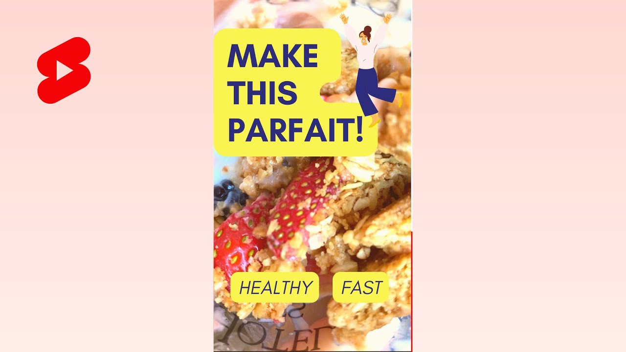 You need to try this 3 ingredient breakfast parfait! ☀️🧡🍓 #shorts