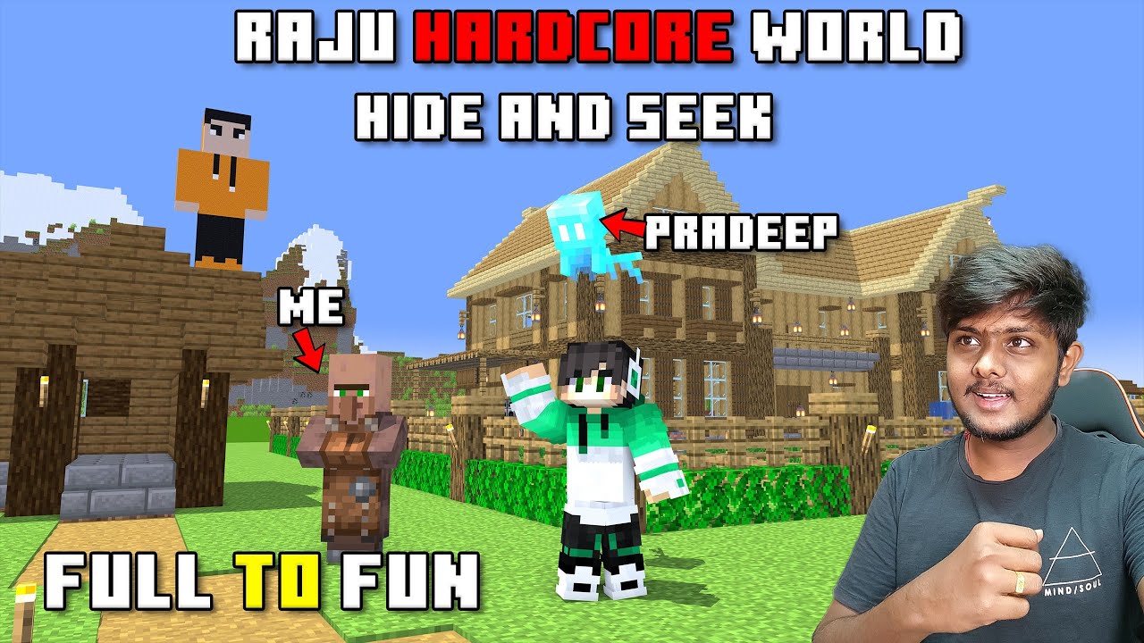 Hide and Seek In Raju Hard Core World | Full To Fun | Minecraft In Telugu | GMK GAMER