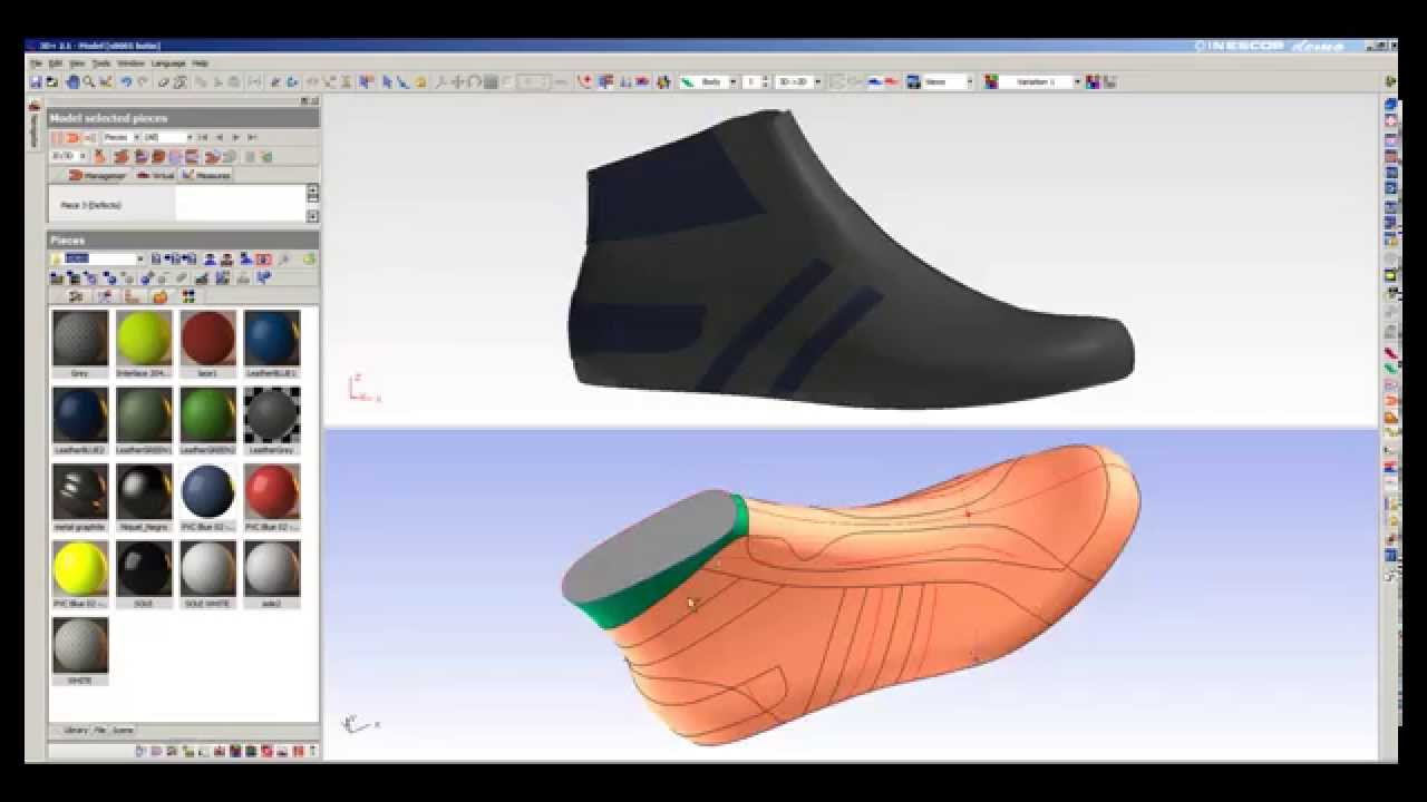 ICad3D+ Design - 3D Shoe Design software (sneaker sample)