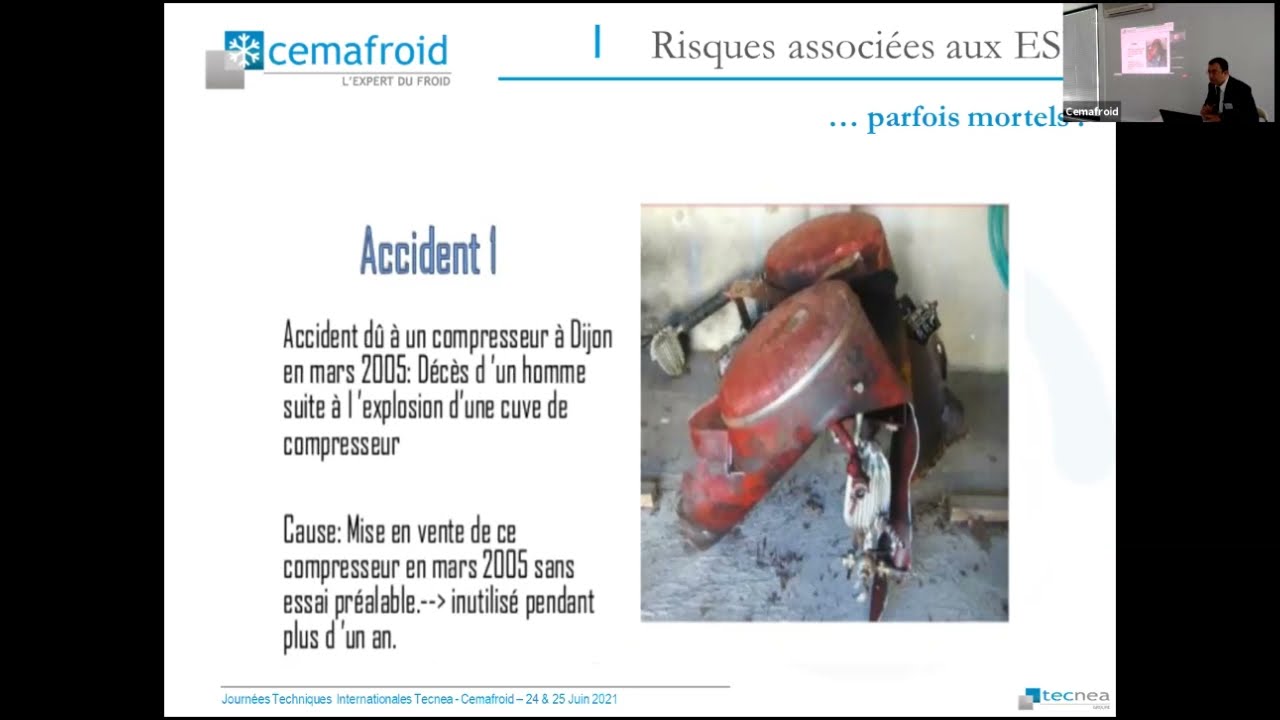 La sécurité des machines frigorifiques (ESP)
