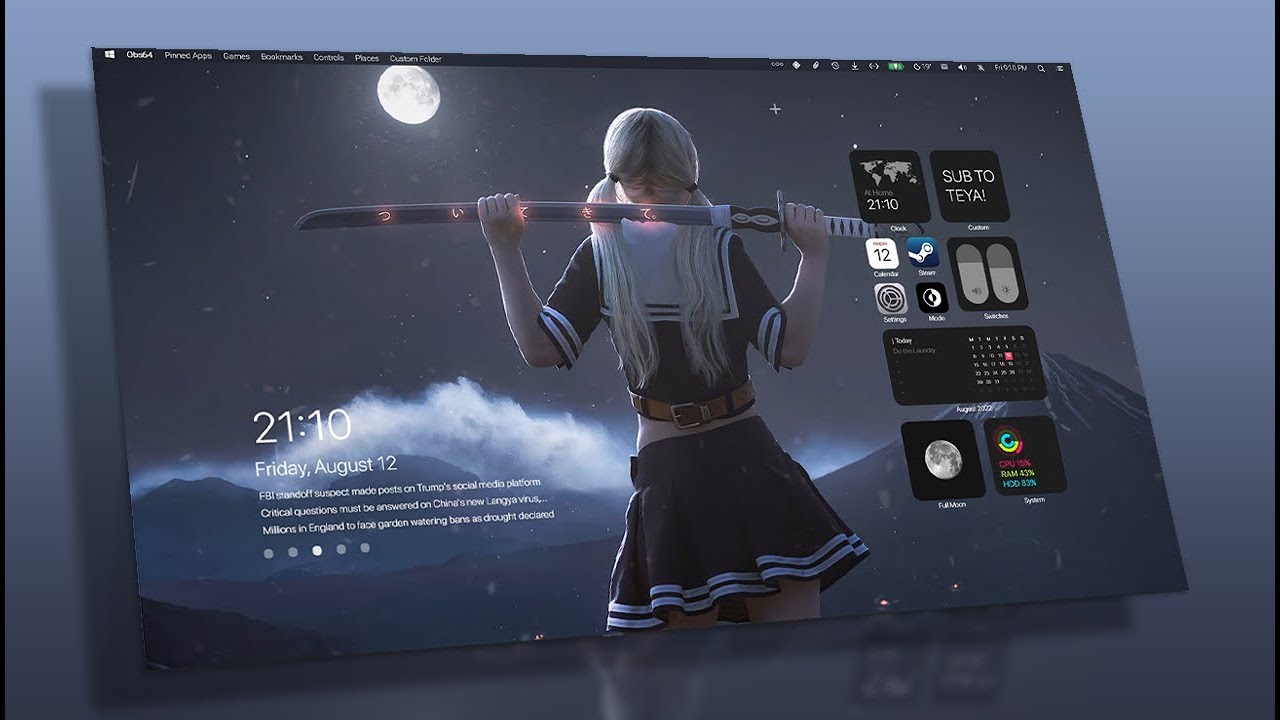 Make your Windows desktop look amazing! | Rainmeter tutorial - EN |