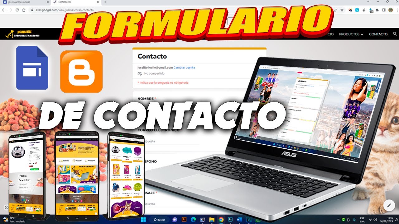 Como CREAR FORMULARIO de Contacto para GOOGLE SITES y Blogger