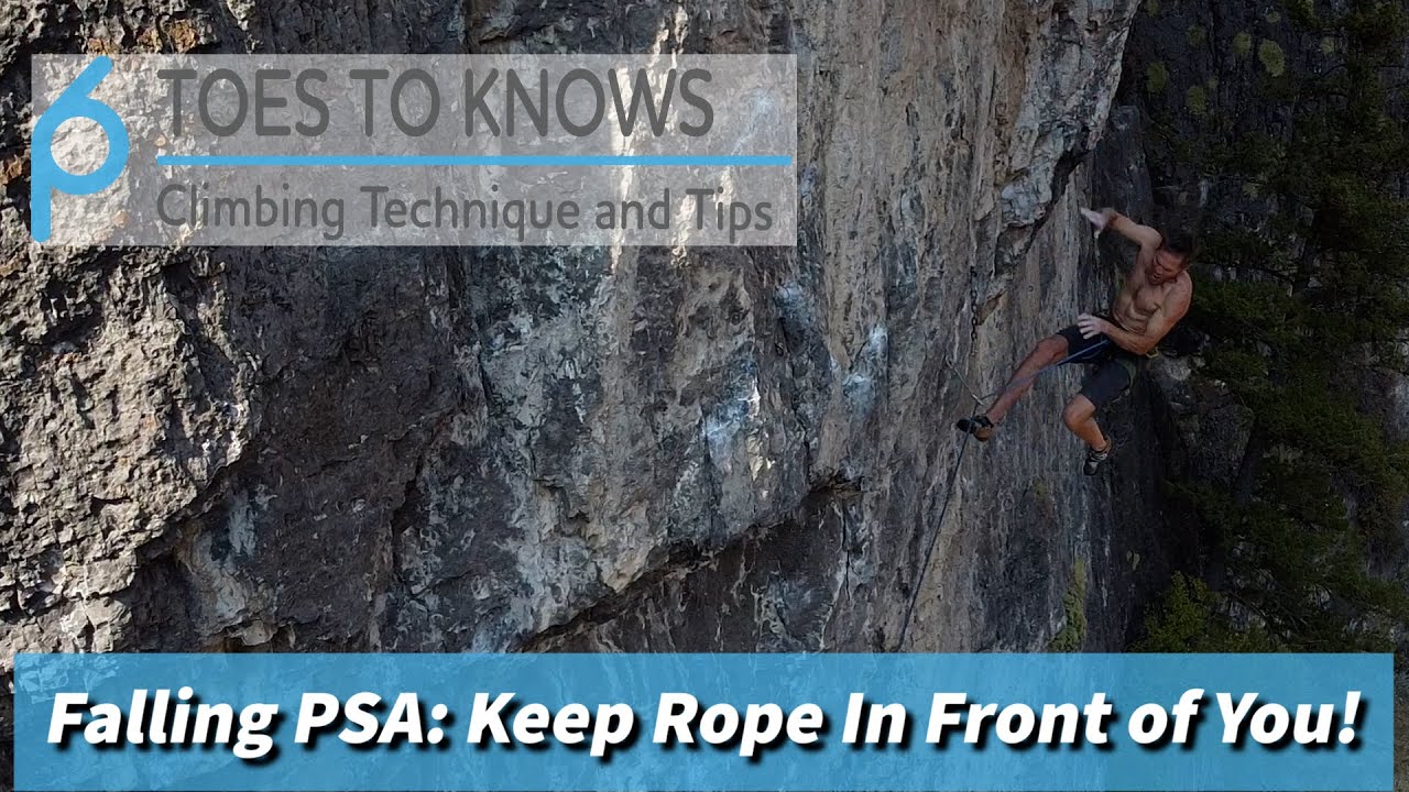Falling PSA: Keep Rope in Front of You When Climbing