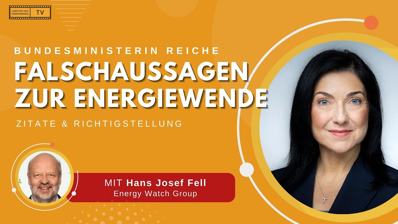 BUNDESMINISTERIN REICHE: FALSCHAUSSAGEN ENERGIEWENDE