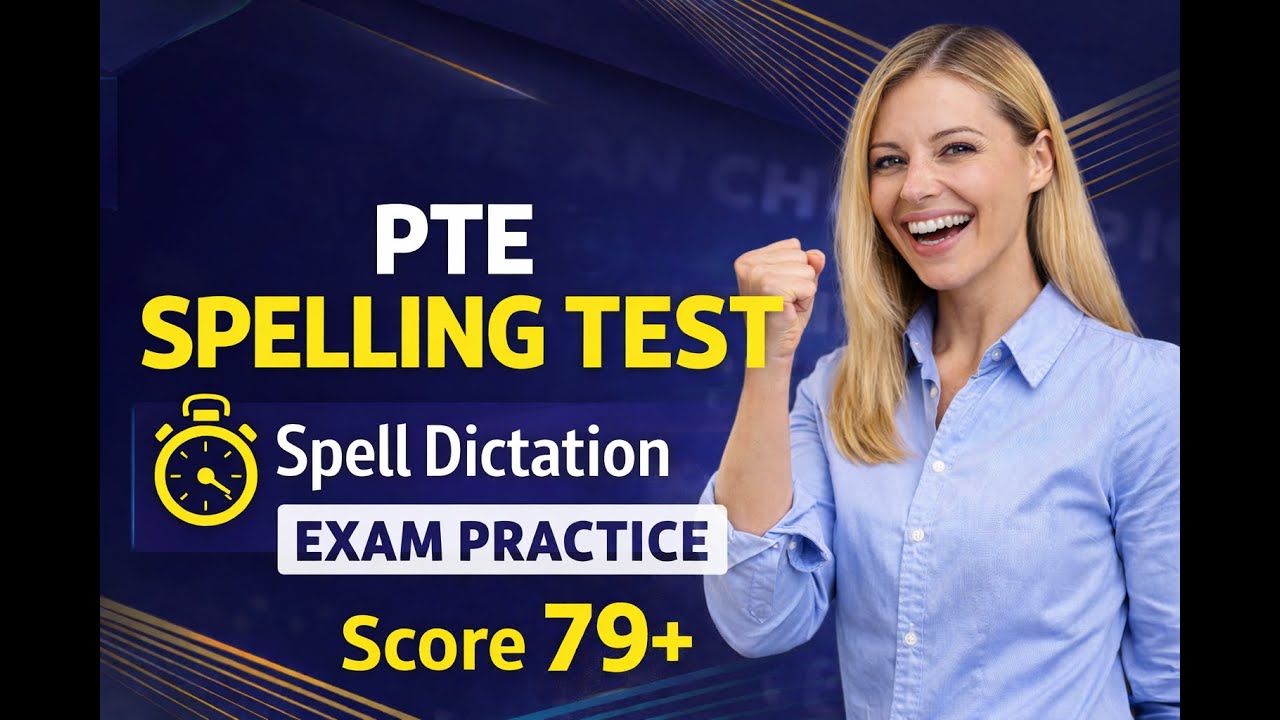 PTE Spelling Test | Spelling Dictation | Real Exam Practice | 79+ 20