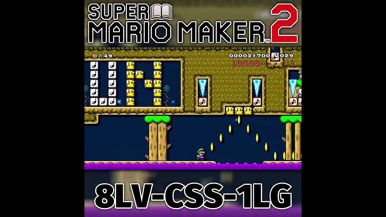 Super Mario Maker 2 Music Speedrun - 8LV-CSS-1LG Good Egg Galaxy