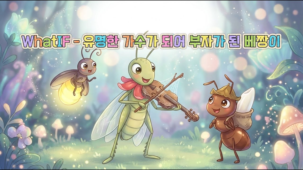 What IF -  여름 내내 노래만 부르다 유명한 가수가 되어 부자가 된 베짱이