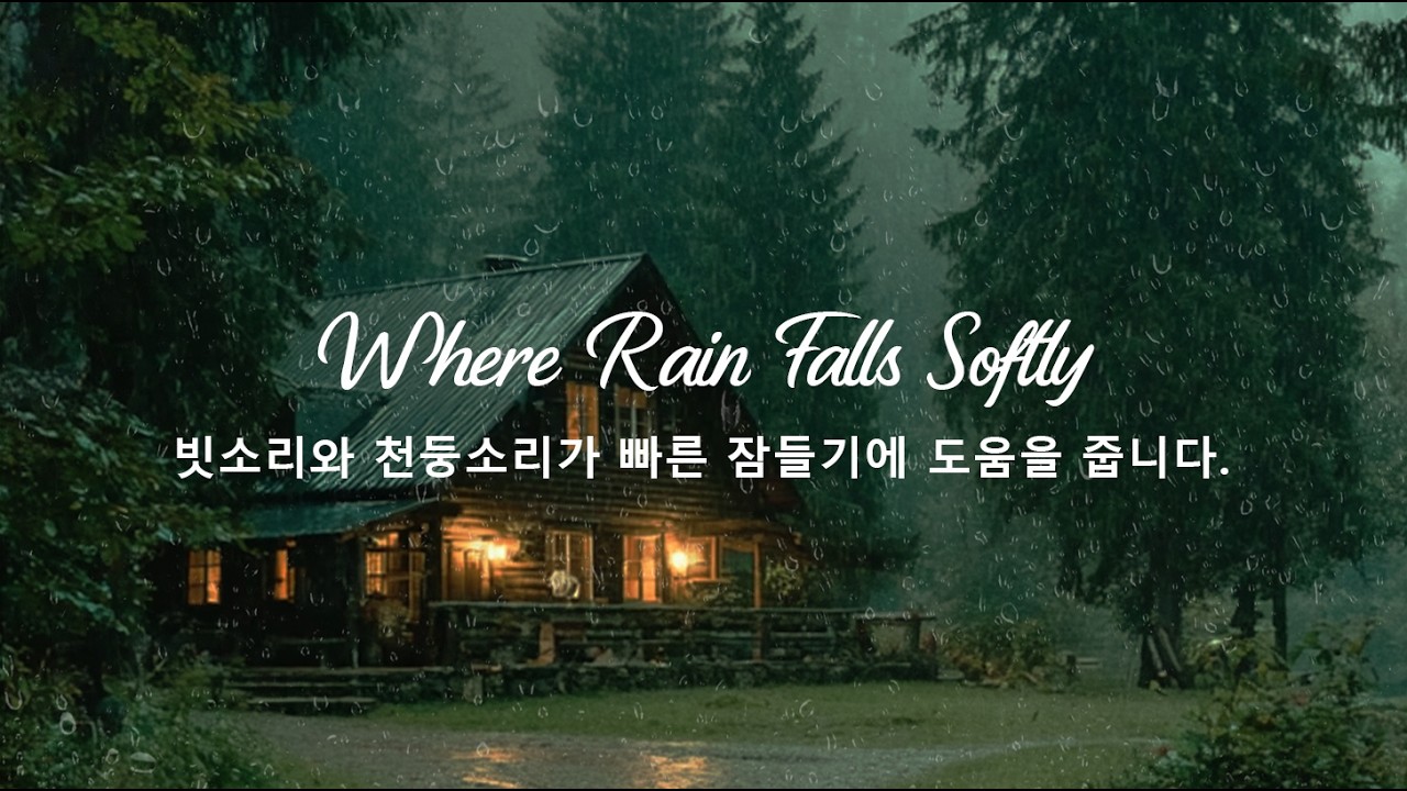 잠들기 좋은 요란한 폭풍 소리 - 폭풍우 치는 밤의 폭우와 강렬한 천둥 소리