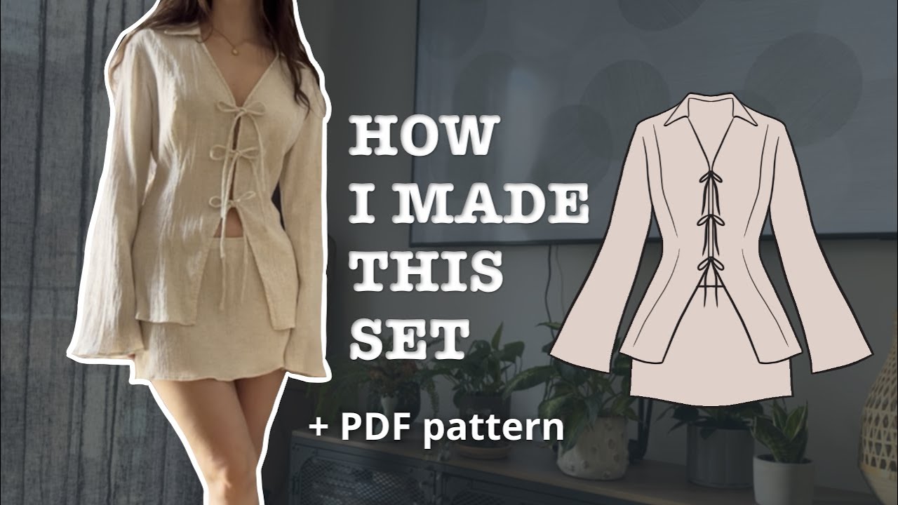 Front ties two piece set sewing tutorial